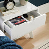 2 Drawer Bedside White Scandi Legs Bedroom Furniture Nightstand End Table Unit