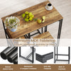 2 Person Dining Furniture Set 3-Piece Bar Table Set-Brown