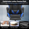 Massage Gaming Chair Leather Racing Office Executive Recliner with Leg Rest Smhn