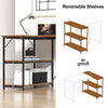 Flamaker Office Desk L Shaped Corner Desk Gaming Desk Home w/ Storage Shelves