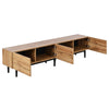 TV Unit with LED Lights, 3 Door Modern Media Stand Cabinet Living Room Furntiure