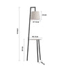 Chic Corner LED Floor Standing Lamp Bookshelf Home Office Light W/Coffee Table