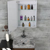 Bathroom Mirror Cabinet with LED Clock/Sensor Switch/Demister Pad/Shaver Socket
