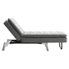 Velvet Recliner Sleeper Chaise Lounge Sofa Bed Chairs Padded Click-Clack Sofabed