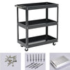 Steel Workshop Garage Tool Storage Trolley Wheel Cart 3 Tier Shelf Heavy Duty UK