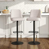Set of 2 Swivel Bar Stools with Mid Back, Counter Chairs for Kitchen & Dining