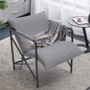 Modern Armchair Lazy Sofa Linen Fabric Chair Garden Outdoor Leisure Relax Lounge