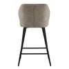 2 Pcs PU Bar Stools Kitchen Chair Seat Height 66cm Brown Beige grey
