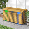 2.35m Triple Wooden Wheelie Bin Store Garden Shed Dustbin Storage w/Curved Cover