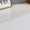 Floating High Gloss 140cm TV Stand Cabinet White LED Wall Mounted Storage Unit