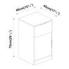 Office Under Desk Storage Cabinet with 1 Drawer & 1 Door End Side Bedside Table