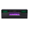 Modern TVs Stand Unit Cabinet w/ Electric Fireplace & 12 Colour LED Light Insert