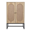 Rustic Oak Finish 2 Door Sideboard Multi Storage Cabinet Dinning Room, Hallway