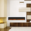 LED Fireplace Media Wall Fire Wall Mounted Standing Electric Heater 40inch