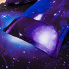 3D Galaxy Duvet Cover with Pillow Cases Universe Bedding Set Single Double King
