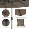4.5M Double Sided Outdoor Garden Parasol Twin Size Patio Umbrella w/Metal Base