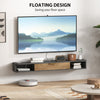 Floating TV Unit Stand with Storage Wall Mounted TV Cabinet with RGB LED Lights