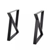 2PC Industrial Metal Steel Table Legs Cross X Frame for Dining/Bench/Office/Desk
