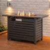 Fire Mountain Rectangular Gas Outdoor Fire Pit with Protective Cover