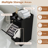 Bathroom Storage Cabinet with Drawer & Removable Hamper-Black