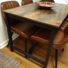 Large Industrial Dining Table Rustic Brown Kitchen Breakfast Table Metal Legs