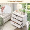 3-tier Wooden Nightstand Multipurpose 3-tier Side Cabinet