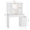 Dressing Table With 6 Drawers LED Mirror Set Makeup Desk Vanity Table Bedroom UK