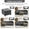 3 Seater Sofa Corner Sofa with Storage Chaise L Shaped Sofa Couch Settee Grey
