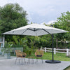3*3m Large Roma Parasol Banana Cantilever Hanging Umbrella Outdoor Garden Patio