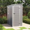 5x4ft Lean To Garden Shed Plastic Storage Tool House Pent Roof & Windor, Grey UK