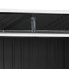 8.5x4ft Anthracite Garden Storage Shed Pent Roof Tools Shed with Acrylic Window