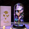 Eternal Rose In Glass Dome LED Light Birthday Mothers Day Gifts Mom Mum