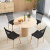 Chic Set of 4 Windsor Dining Chairs Kitchen Armless Side Chairs Black