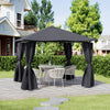 Party Marquee Garden Gazebo With Curtain W/Ground Stake Sturdy Furniture