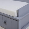 Shoe Storage Cabinet Hallway Bench Stool w Seat Cushion 3 Rattan Basket 3 Drawer