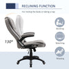 Vinsetto High Back Home Office Chair Swivel Microfibre Fabric Desk Chair, Grey