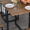 Compact 5pc Kitchen Dining Set Wood Bar Table Chair Home Space Saving Furniture