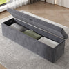 Upholstered Bed, Double Bed 4FT6 with Storage Bench Ottoman Storage Bed Frame