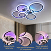 LED Crystal Ceiling Light 3-Color Stepless Dimming RGB Backlight Remote Control