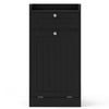 Bathroom Storage Cabinet with Drawer & Removable Hamper-Black