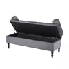 Velvet Padded Ottoman Bed End Bench Storage Armrest Stool Hallway Window Seat UK