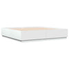 Festnight Bed Frame with White 200x200 Engineered Wood, Bed Frames, R0B4