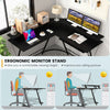 L-shaped Computer Desk Ergonomic Gaming Table Study Workstation W/ Power Outlet