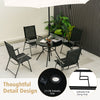 86 cm Patio Dining Table Round Accent Table w/3.5 cm Umbrella Hole