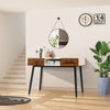 Industrial Console Table Accent Dressing Table Sofa Side Display Desk W/2 Drawer