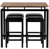 High Table & Chair Set Bar Kitchen Dining Breakfast Furniture Padded Stools 5PCS