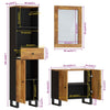 3 Piece Bathroom Furniture Set Solid Wood G2T2