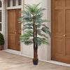 6.6FT 2m Large Artificial Palm Tree Fake Plant Faux Green Phoenix Palm With Pot