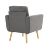 Modern Armchair Accent Chair with Wooden Leg Upholstered Occasional Lounge Chair
