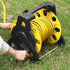 35M Free Standing Garden Hose Watering Pipe Reel With Spray Gun Nozzle Outdoor